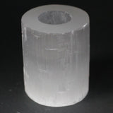 Natural Selenite Candle Holders - Cylinder - 10cm