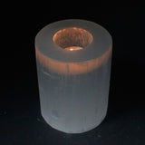 Natural Selenite Candle Holders - Cylinder - 10cm