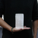 Natural Selenite Candle Holders - Cylinder - 15cm