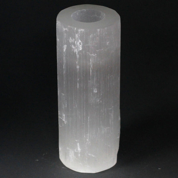 Natural Selenite Candle Holders - Cylinder - 20cm