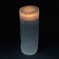 Natural Selenite Candle Holders - Cylinder - 20cm