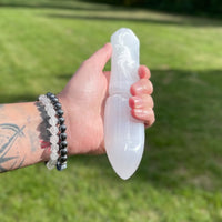 Hand Crafted Selenite Ceremonial Knives - Letting Go Of The Past - 20cm