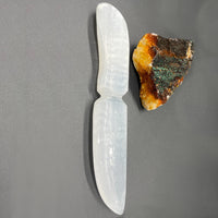 Handgefertigte Zeremonienmesser aus Selenit – Klassisch – 20 cm