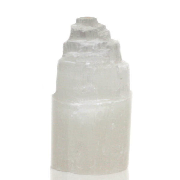 Natürliche Selenit-Turmlampe – 15 cm
