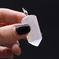 Selenite Pendants - Obelisk