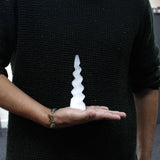 Spiralturm aus natürlichem Selenit – 15 cm