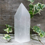 Natural Selenite Tower Point - 15cm