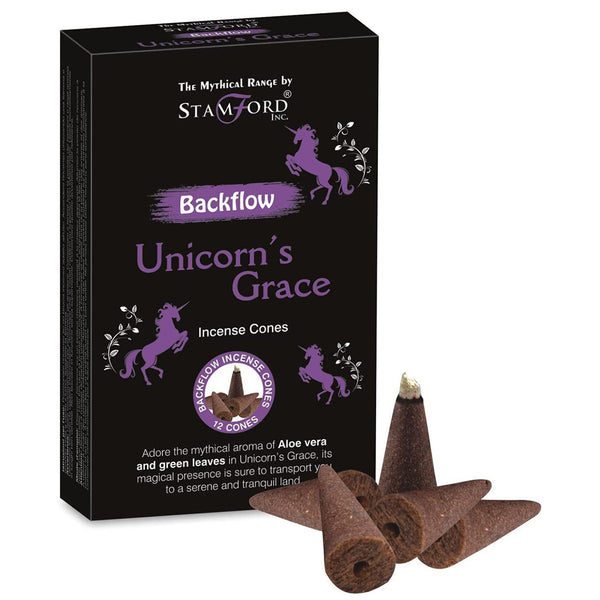 Mythical Backflow Incense Cones - Unicorn's Grace - Aloe Vera & Green Leaves