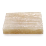 Handmade Soap Dish - Honey Onyx - Square - Ridged