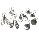 Handmade Shell & Silver Earrings  - Mother Of Pearl - Flip Flops