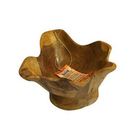 Hand Carved Teak Root Bowl - Spikey Finger Bowl - 25cm
