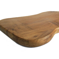 Planche à découper en bois de teck sculpté à la main - 40 cm