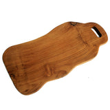 Planche à découper en bois de teck sculpté à la main - 50 cm