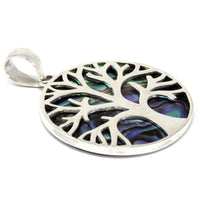 Silver Jewellery - Tree Of Life - Pendant - Abalone - 30mm