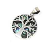 Silberschmuck – Baum des Lebens – Anhänger – Abalone – 22 mm