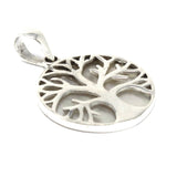 Silberschmuck – Baum des Lebens – Anhänger – Perlmutt – 22 mm