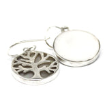 Silberschmuck – Baum des Lebens – Ohrringe – Perlmutt – 15 mm