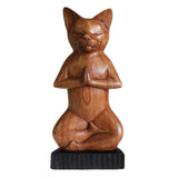 Hand Carved Yoga Cats - Full Lotus - MysticSoul_108